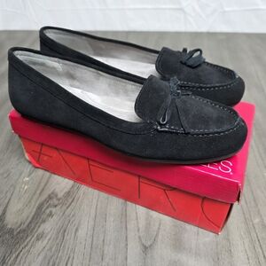 Aerosoles Long Drive Women's Suede Black Moccasins
